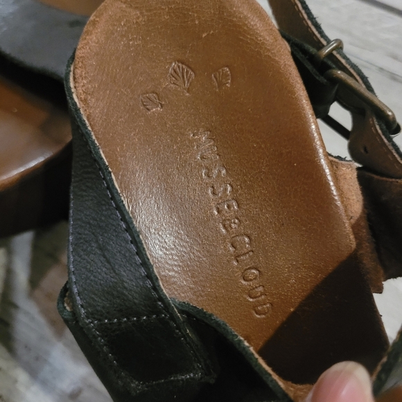 Musse & Cloud Leiza black Leather Platform Sandals Women's US 9 Made in Spain - Picture 8 of 14